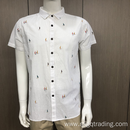 Fashion 100% cotton short sleeve shirt